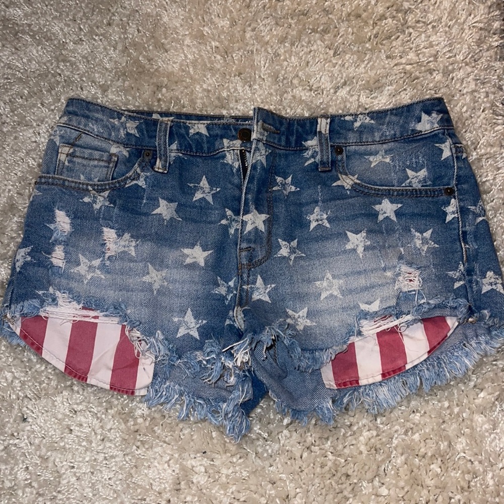 Mossimo High Rise Star Spangled Shorts